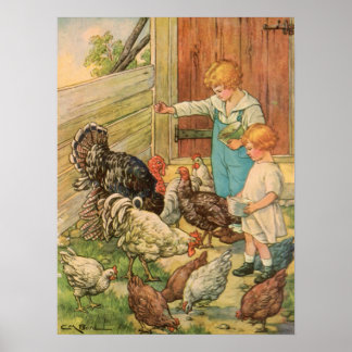 Early Farm Scenes Poster
