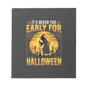 Early for Halloween Witch Graveyard Vintage Design Notepad
