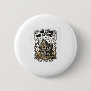 Early Halloween Shirt Vintage Haunted House Design 6 Cm Round Badge
