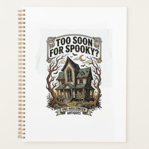 Early Halloween Shirt Vintage Haunted House Design Planner