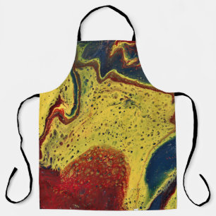 Early In The Morning 1 Golden Blue Abstract Apron