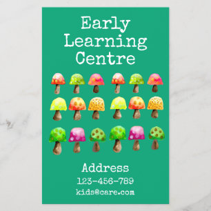Early Learning Centre Daycare mushroom Flyer