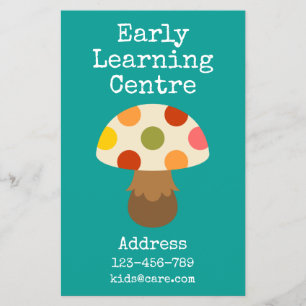 Early Learning Centre Daycare mushroom Flyer