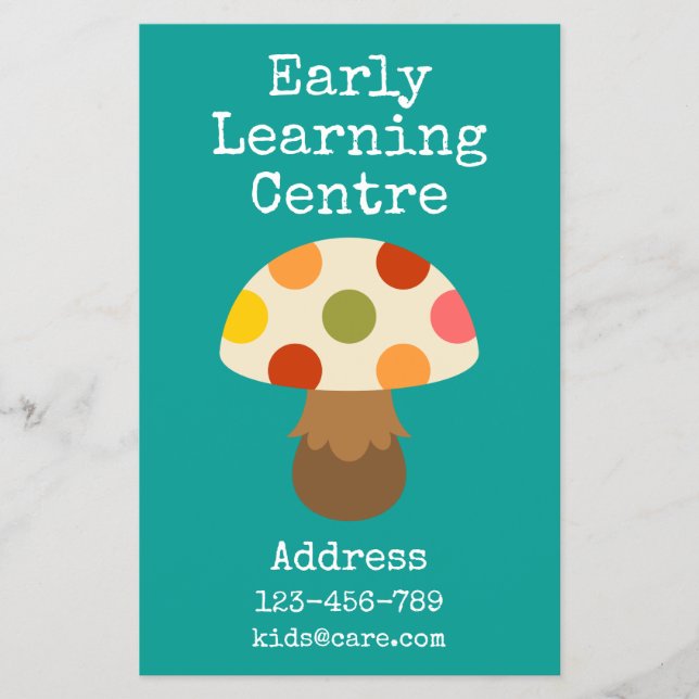 Early Learning Centre Daycare mushroom Flyer (Front)