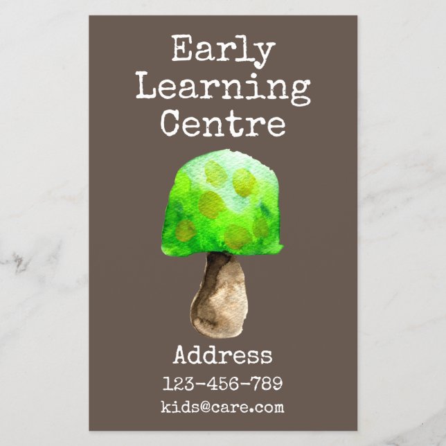 Early Learning Centre Daycare mushroom Flyer (Front)