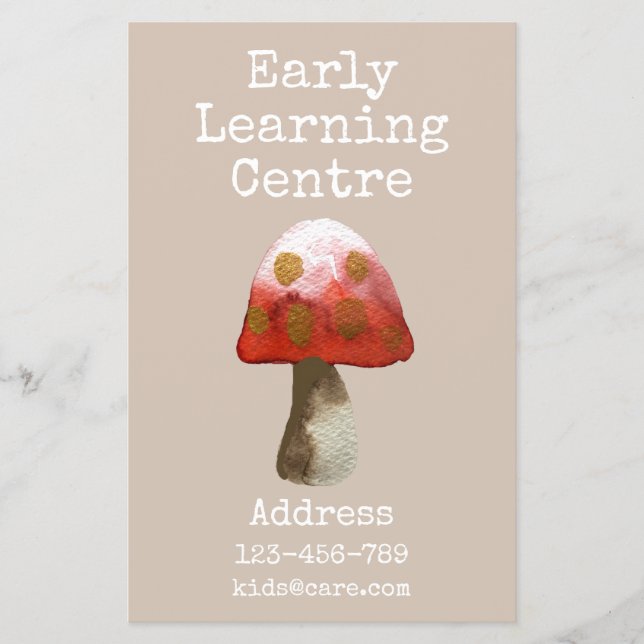 Early Learning Centre Daycare mushroom Flyer (Front)