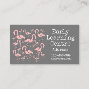 Early Learning Centre Daycare pink flamingo Business Card