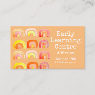 Early Learning Centre Daycare rainbow Business Card