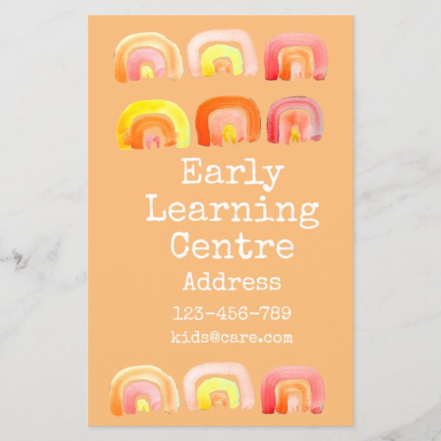 Early Learning Centre Daycare rainbow Flyer (Front)