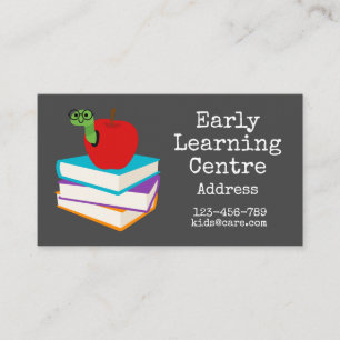 Early Learning Centre preschool business bookworm Business Card
