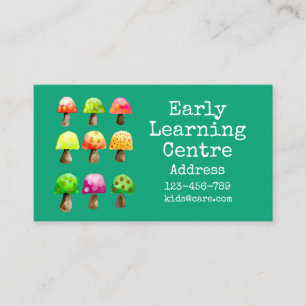 Early Learning Daycare mushroom Business Card