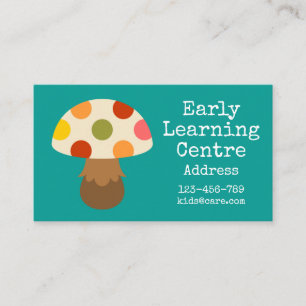Early Learning Daycare mushroom Business Card