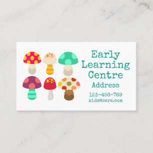 Early Learning Daycare mushroom Business Card