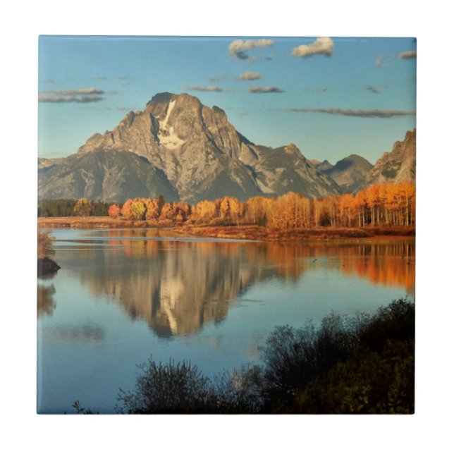Early Light In Wyoming at Oxbow Bend Tile (Front)