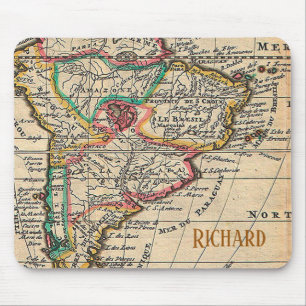 Early Map of South America Personalise Mouse Mat
