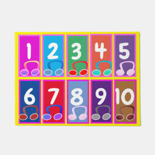 Early Maths Numbers 1 to 10 Door Mat
