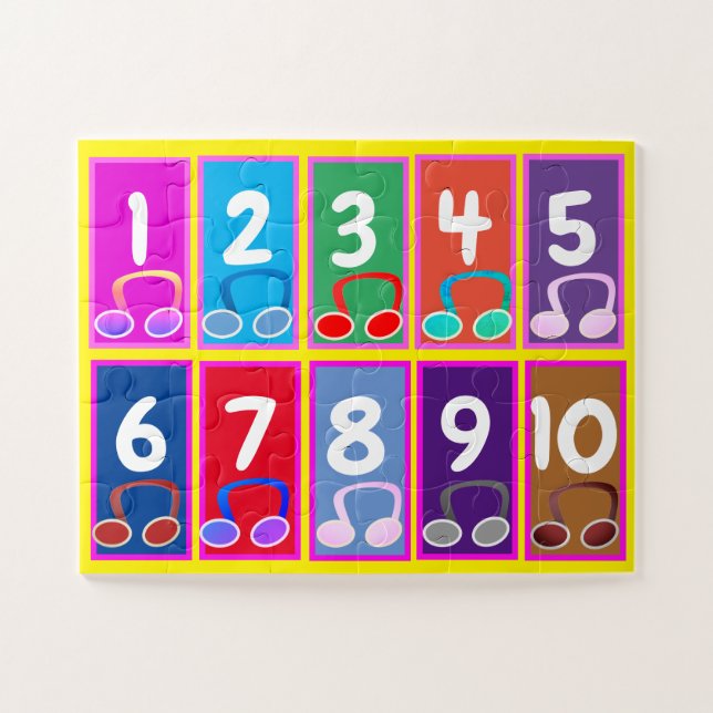 Early Maths Numbers 1 to 10 Puzzle (Horizontal)
