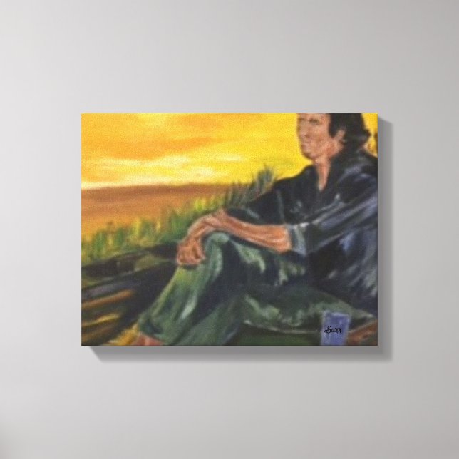 Early moring,  Alone on the River  Sarr Canvas Pri Print (Front)