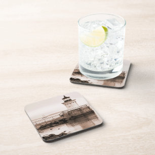 Early Morning Bug Light Cork Coaster