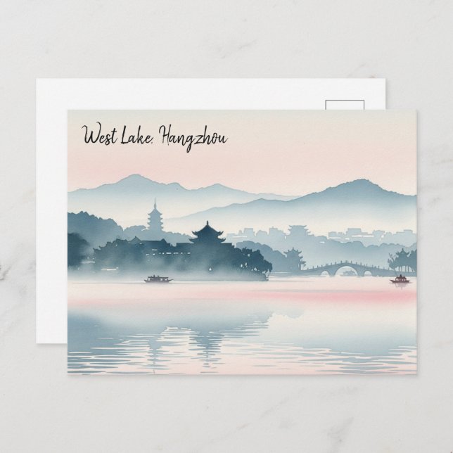 Early Morning Hangzhou West Lake Hangzhou Postcard (Front/Back)