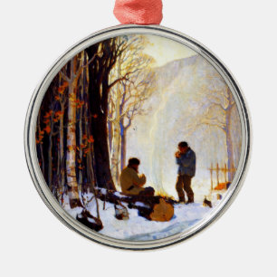 Early Morning in the Woods Metal Tree Decoration