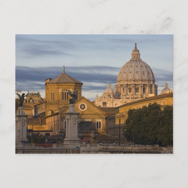 early morning light on the dome of St Peter's Postcard (Front)