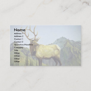 Early morning mist, Elk Business Card