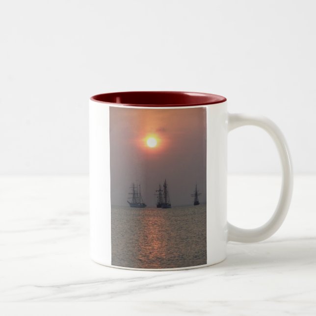 Early morning sail Two-Tone coffee mug (Right)