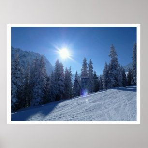 Early Morning Ski Slope Poster