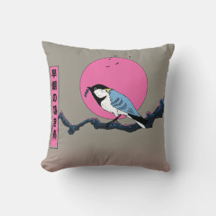 Early morning songbird cushion