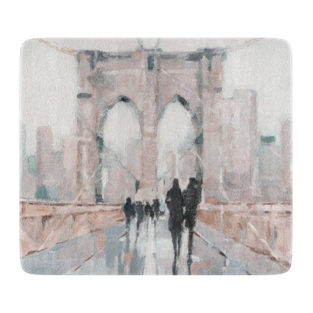Early Morning Stroll - New York Cutting Board (Front)