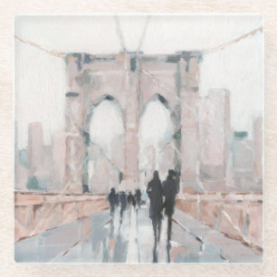 Early Morning Stroll - New York Glass Coaster