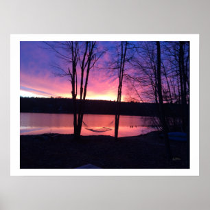 Early Morning sunrise at the Lake Poster