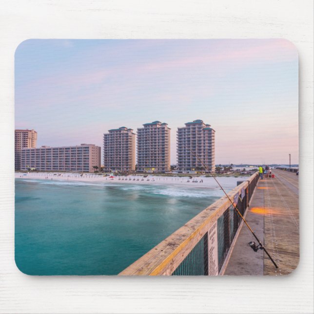 Early Navarre Beach Florida Fishing Mouse Mat (Front)