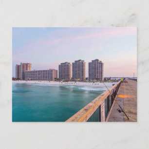 Early Navarre Beach Florida Fishing Postcard