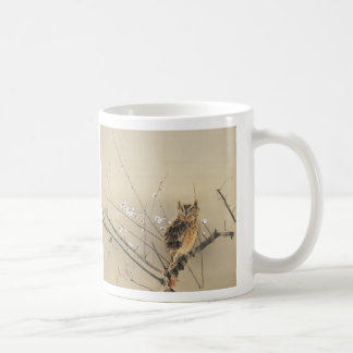 Early Plum Blossoms by Nishimura Goun, Vintage Owl Coffee Mug
