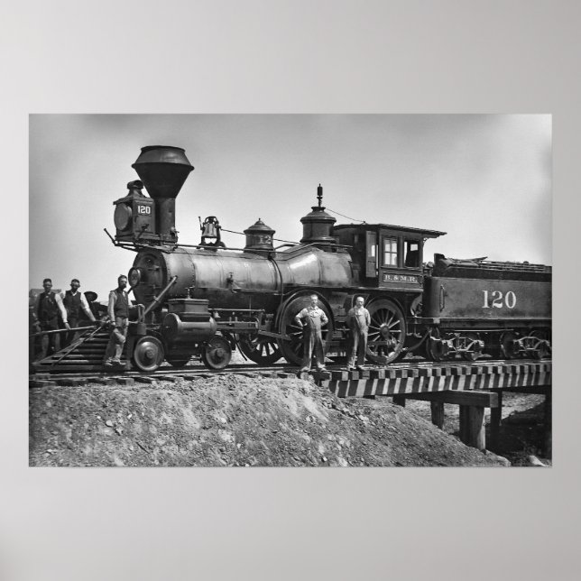 Early Railroad Locomotive Poster (Front)