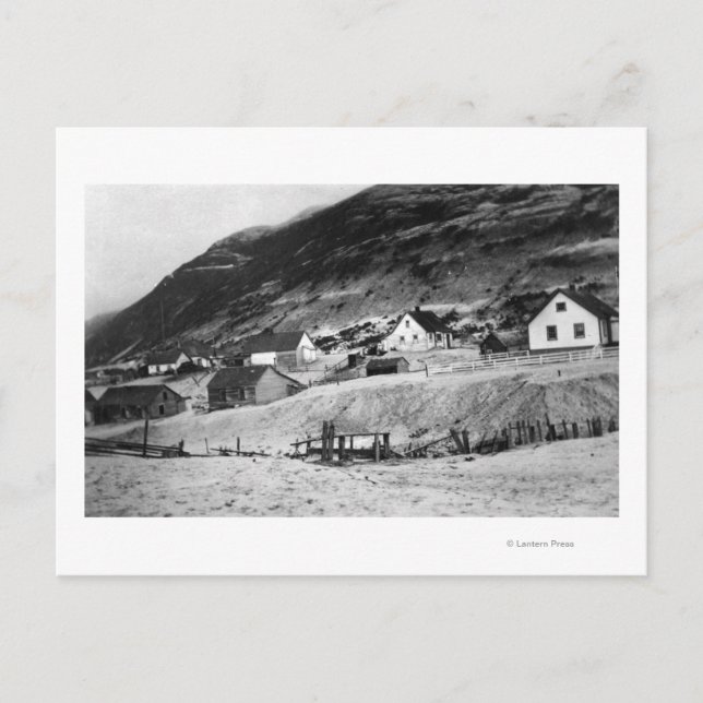 Early Scene of Kodiak, Alaska Photograph Postcard (Front)