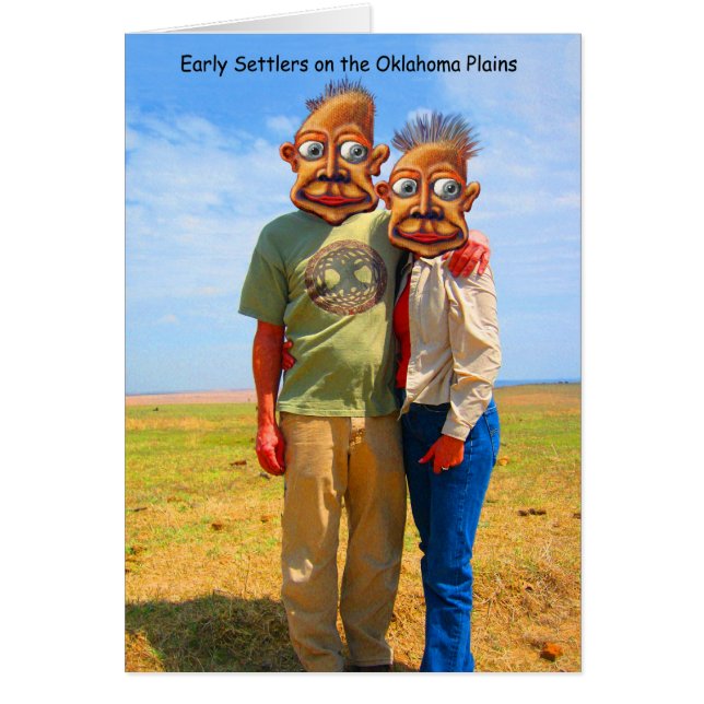 Early Settlers on the Oklahoma Plains (Front)