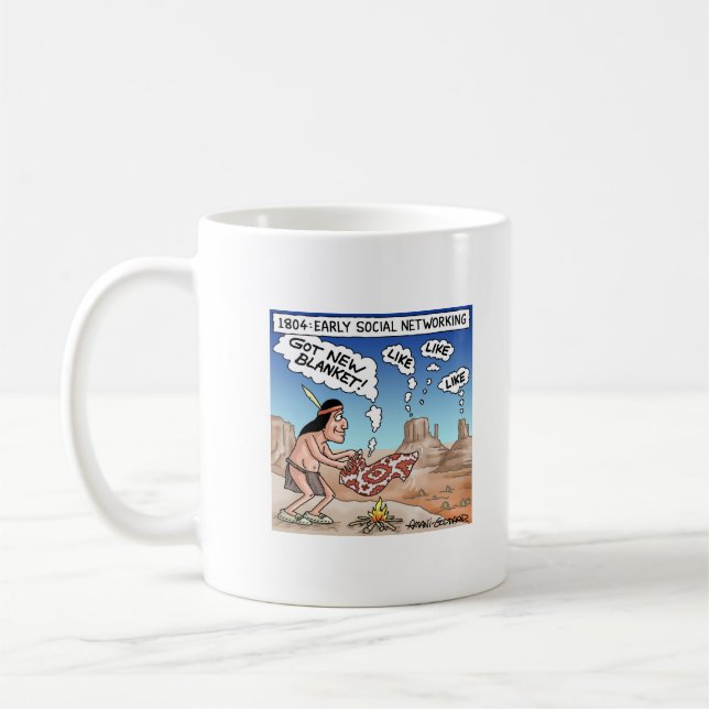Early social networking coffee mug (Left)