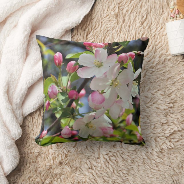 Early Spring Crabapple Blossoms 3  Cushion (Blanket)