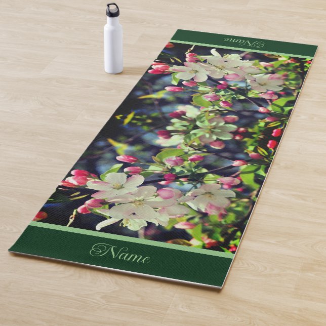 Early Spring Crabapple Blossoms Personalised Yoga Mat (In Situ)