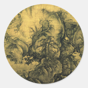Early Spring & Guo Xi - Chinese Art/imperial China Classic Round Sticker