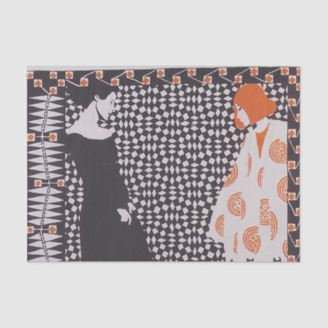 Early Spring Illustration to Poem by Koloman Moser Tissue Paper (Front)
