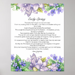 Early Spring in Vermont Poem Poster