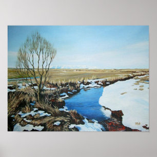 Early spring in Villingaholt. South Iceland. Poster