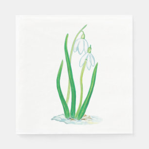 Early Spring Snowdrops Napkins