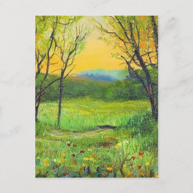 Early Springtime Art Postcard (Front)
