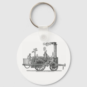Early Steam Locomotive Key Ring