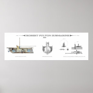 EARLY SUBMARINE 1806 POSTER